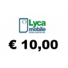 Ricarica pin LYCAMOBILE € 10,00