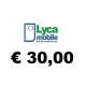 Ricarica pin LYCAMOBILE € 30,00