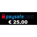 Ricarica Paysafecard 25,00 EURO