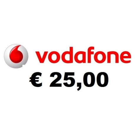 Ricarica Vodafone online 25,00 EURO