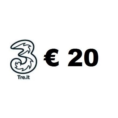Ricarica TRE online 20,00 EURO