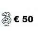 Ricarica TRE online 50,00 EURO