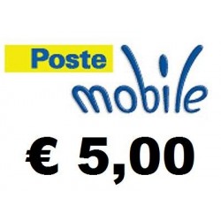 Ricarica POSTEMOBILE online 5,00 EURO