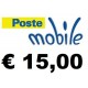 Ricarica POSTEMOBILE online 15,00 EURO