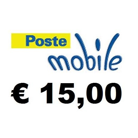 Ricarica POSTEMOBILE online 15,00 EURO