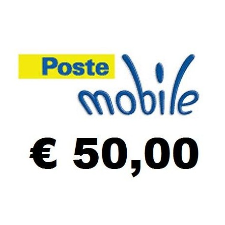 Ricarica POSTEMOBILE online 50,00 EURO